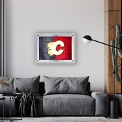 Calgary Flames Backlit LED Sign by Holland Bar Stool Company, AGS-LBLedA-A4CalFla
