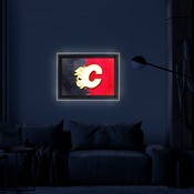 Calgary Flames Backlit LED Sign by Holland Bar Stool Company, AGS-LBLedA-A4CalFla