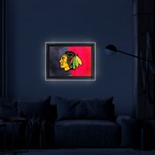 Chicago Blackhawks Backlit LED Sign by Holland Bar Stool Company, AGS-LBLedA-A4ChiHwk