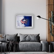 Columbus Blue Jackets Backlit LED Sign by Holland Bar Stool Company, AGS-LBLedA-A4ColBlu