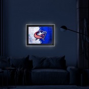 Columbus Blue Jackets Backlit LED Sign by Holland Bar Stool Company, AGS-LBLedA-A4ColBlu