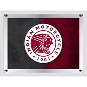 Indian Motorcycle (Head) Backlit LED Sign by Holland Bar Stool Company, AGS-LBLedA-A3Indn-HD
