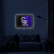 Colorado Rockies Backlit LED Sign by Holland Bar Stool Company, AGS-LBLedA-A4MLBCol