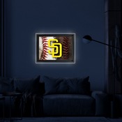 San Diego Padres Backlit LED Sign by Holland Bar Stool Company, AGS-LBLedA-A4MLBSDP