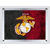 United States Marine Corps (Red/Yellow) Backlit LED Sign by Holland Bar Stool Company, AGS-LBLedA-A4MarineRY