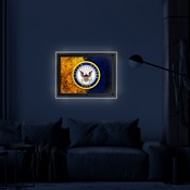 United States Navy Backlit LED Sign by Holland Bar Stool Company, AGS-LBLedA-A3Navy