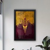 Arizona State University (Pitchfork) 15.75" x 23.5" LED Snap Frame Lightbox by Holland Bar Stool Company, LBSnap1624ArizSt-F