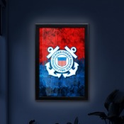 United States Coast Guard 15.75" x 23.5" LED Snap Frame Lightbox by Holland Bar Stool Company, LBSnap1624CstGrd