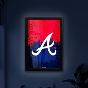 Atlanta Braves 15.75" x 23.5" LED Snap Frame Lightbox by Holland Bar Stool Company, LBSnap1624MLBAtl