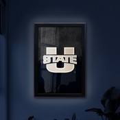 Utah State University 15.75" x 23.5" LED Snap Frame Lightbox by Holland Bar Stool Company, LBSnap1624UtahSt