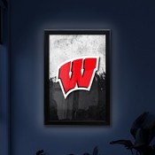 University of Wisconsin (W) 15.75" x 23.5" LED Snap Frame Lightbox by Holland Bar Stool Company, LBSnap1624Wisc-W