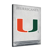Miami (FL) Officially Licensed Logo Canvas by the Holland Bar Stool Co., AGS-LCnvs1520Mia-FL