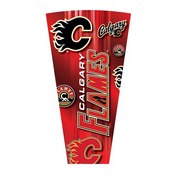 Lighted Calgary Flames Swivel Bar Stool By Holland Bar Stool Co., L500030CalFlaBlkVinyl
