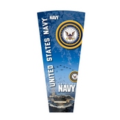 L218 United States Navy 42" Tall - 36" Indoor/Outdoor Black Steel Top Lighted Pub Table with Black Wrinkle Finish, L218B42NavyOD36RBlkStl