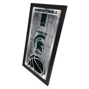Michigan State 15" x 26" Basketball Mirror by Holland Bar Stool Company, MBsktMichSt