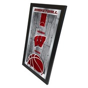 Wisconsin 15" x 26" Basketball Mirror by Holland Bar Stool Company, MBsktWiscon