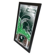 Michigan State 15" x 26" Football Mirror by Holland Bar Stool Company, MFtblMichSt