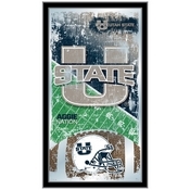 Utah State 15" x 26" Football Mirror by Holland Bar Stool Company, MFtblUtahSt