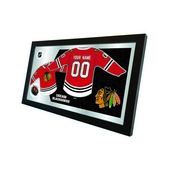Chicago Blackhawks 15" X 26" Jersey Mirror By Holland Bar Stool Company, MJrsyChiHwk