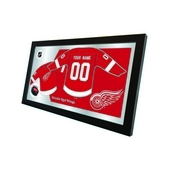 Detroit Red Wings 15" X 26" Jersey Mirror By Holland Bar Stool Company, MJrsyDetRed