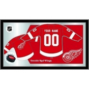 Detroit Red Wings 15" X 26" Jersey Mirror By Holland Bar Stool Company, MJrsyDetRed