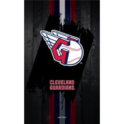 L5000 Cleveland Guardians 30" Lighted Bar Stool with Black Wrinkle Finish by Holland Bar Stool Co., L500030MLBCleBlkVinyl