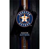 L5000 Houston Astros 30" Lighted Bar Stool with Black Wrinkle Finish by Holland Bar Stool Co., L500030MLBHouBlkVinyl