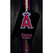 L218 Los Angeles Angels 42" Tall - 36" Indoor Logo Top Lighted Pub Table with Black Wrinkle Finish, L218B42MLBLAA36RMLBLAA