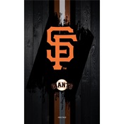 L5000 San Francisco Giants 30" Lighted Bar Stool with Black Wrinkle Finish by Holland Bar Stool Co., L500030MLBSFGBlkVinyl