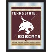 Texas State University 17"x22" Logo Wall Mirror by Holland Bar Stool Company, AGS-MLogoTexsSt