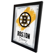 Boston Bruins 17"x22" Logo Wall Mirror by Holland Bar Stool Company, MLogo08BosBru