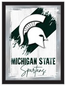 Michigan State University 17"x22" Logo Wall Mirror by Holland Bar Stool Company, AGS-MLogoMichSt