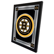 Boston Bruins 17" x 22" Logo Mirror by Holland Bar Stool Company, MLogoBosBru