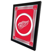 Detroit Red Wings 17" x 22" Logo Mirror by Holland Bar Stool Company, MLogoDetRed