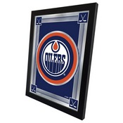 Edmonton Oilers 17" x 22" Logo Mirror by Holland Bar Stool Company, MLogoEdmOil