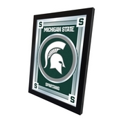 Michigan State 17" x 22" Logo Mirror by Holland Bar Stool Company, MLogoMichSt