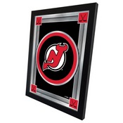New Jersey Devils 17" x 22" Logo Mirror by Holland Bar Stool Company, MLogoNJDevl