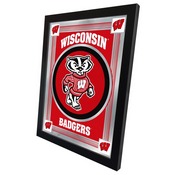 Wisconsin "Badger" 17" x 22" Logo Mirror by Holland Bar Stool Company, MLogoWI-Bdg