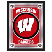 Wisconsin "W" 17" x 22" Logo Mirror by Holland Bar Stool Company, MLogoWisc-W