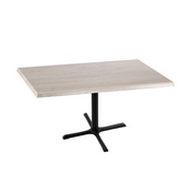 Indoor/Outdoor 30" Tall OD211 Black Table Base with 30" x 30" Foot and 30" x 48" Indoor/Outdoor Top by the Holland Bar Stool Co., AGS-OD211-3030BWOD3048BlkStl