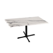 Indoor/Outdoor 30" Tall OD211 Black Table Base with 30" x 30" Foot and 30" x 48" Indoor/Outdoor Top by the Holland Bar Stool Co., AGS-OD211-3030BWOD3048BlkStl