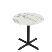 Indoor/Outdoor 30" Tall OD211 Black Table Base with 30" x 30" Foot and 36" Diameter Indoor/Outdoor EuroSlim Top by the Holland Bar Stool Co., AGS-OD211-3030BWODS36RBM