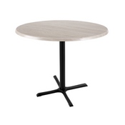Indoor/Outdoor 36" Tall OD211 Black Table Base with 30" x 30" Foot and 36" Diameter Indoor/Outdoor Top by the Holland Bar Stool Co., AGS-OD211-3036BWOD36RBlkStl