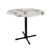 Indoor/Outdoor 36" Tall OD211 Black Table Base with 30" x 30" Foot and 36" Diameter Indoor/Outdoor Top by the Holland Bar Stool Co., AGS-OD211-3036BWOD36RBlkStl