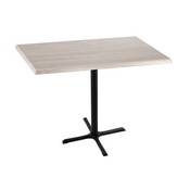 Indoor/Outdoor 42" Tall OD211 Black Table Base with 30" x 30" Foot and 30" x 48" Indoor/Outdoor Top by the Holland Bar Stool Co., AGS-OD211-3042BWOD3048BlkStl