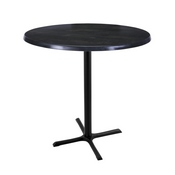 Indoor/Outdoor 42" Tall OD211 Black Table Base with 30" x 30" Foot and 36" Diameter Indoor/Outdoor Top by the Holland Bar Stool Co., AGS-OD211-3042BWOD36RBlkStl