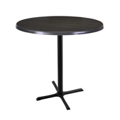 Indoor/Outdoor 42" Tall OD211 Black Table Base with 30" x 30" Foot and 36" Diameter Indoor/Outdoor Top by the Holland Bar Stool Co., AGS-OD211-3042BWOD36RBlkStl