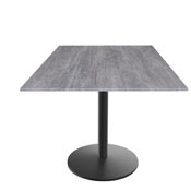 Indoor/Outdoor 30" Tall OD214 Black Table Base with 22" Diameter foot and 32" x 32" Square Indoor/Outdoor Top by the Holland Bar Stool Co., AGS-OD214-2230BWODS32SQBM
