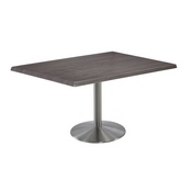 Indoor/Outdoor 30" Tall OD214 Stainless Steel Table Base with 22" Diameter Foot and 30" x 48" Indoor/Outdoor Top by the Holland Bar Stool Co., AGS-OD214-2230SSOD3048BlkStl