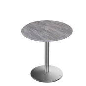 Indoor/Outdoor 30" Tall OD214 Stainless Steel Table Base with 22" Diameter foot and 32" Diameter Indoor/Outdoor Top by the Holland Bar Stool Co., AGS-OD214-2230SSODS32RBM